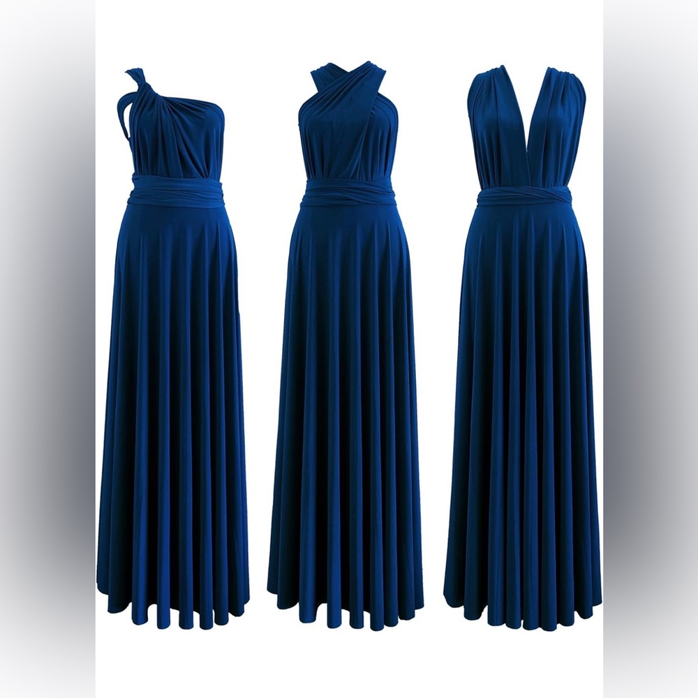 ProAid Convertible Infinity Dress-Blue